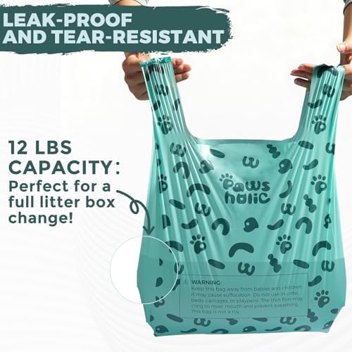 Dog Poop Bags with Handle,fit for Swivel Bin Pooper Scooper,Cornstarch Based Heavy Duty and Leak-Proof Waste Bags for Dog & Cat Litter(100 Count Extra Large 2.6 Gallon,Lavender Scent)