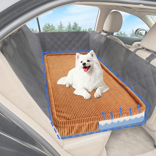 Loiion Dog Car Bed, Non-Slip Backseat Extender Pet Mat 50"x24.6"x2"