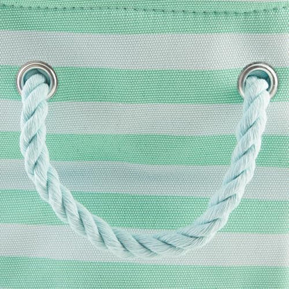 Bone Dry Pet Storage Collection Striped Paw Patch Bin, Aqua, Small Rectangle