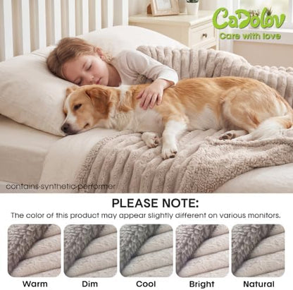 Waterproof Dog Blanket, Washable Reversible Pet Blankets, 19x27in, Camel