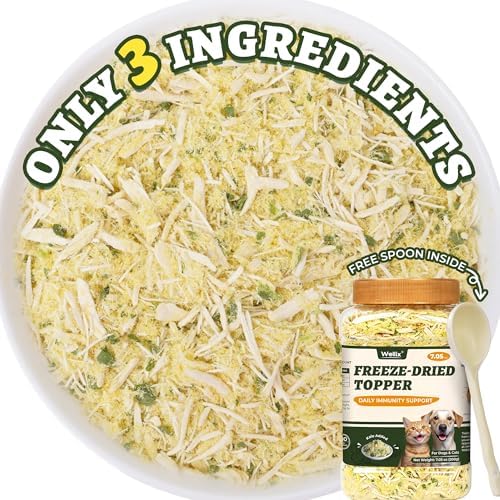 Wellix Freeze Dried Dog and Cat Food Toppers with Kale & Egg Yolk, 7.05oz