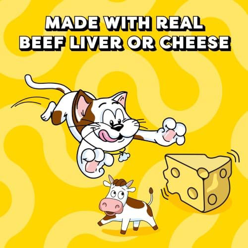 Temptations Creamy Puree Lickable Cat Treats, Beef Liver & Cheese, 24 Count