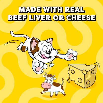 Temptations Creamy Puree Lickable Cat Treats, Beef Liver & Cheese, 24 Count