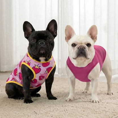KYEESE 2Pack Dog Shirts for Small Medium Dogs Breathable Mesh Tank Top