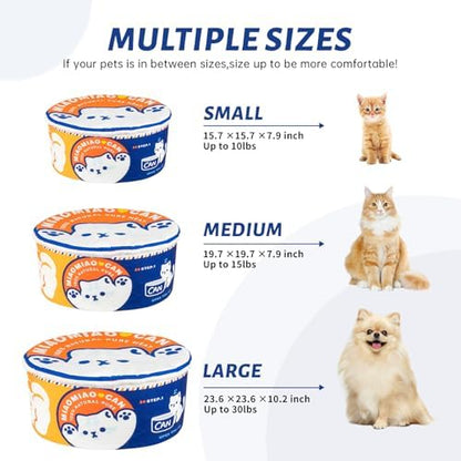 寵幸 Ramen Noodle Cat Bed, Soft Warm Washable for Cats Dogs