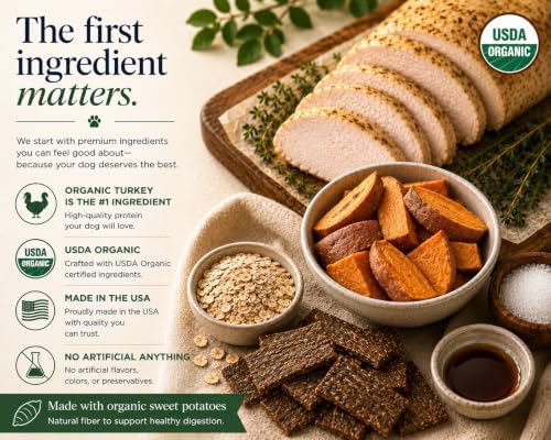 USDA Organic Turkey Recipe Soft & Chewy Dog Treats, Made in USA, Upcycled Certified®, All Life Stages, 4 oz