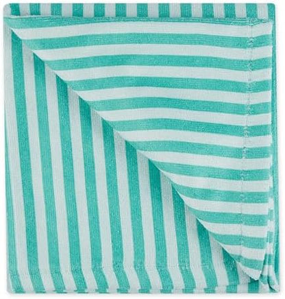 Bone Dry Pet Grooming Towel Collection Absorbent Microfiber X-Large, 41x23.5", Striped Aqua