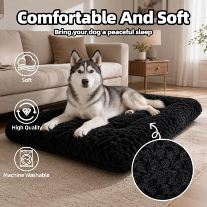 Dog Bed Large Size, Plush Washable Pet Bed Mat, Dog Crate Bed 41"x27"