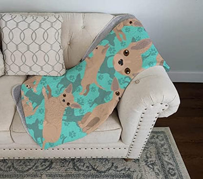 Caroline's Treasures MLM1032LQB Chihuahua Quilted Blanket 50x60 Artwork Pattern Quilted Throw Blanket for Bed, Couch, Sofa, Soft and Lightweight
