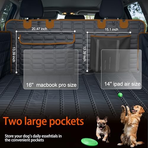 Reliadura SUV Cargo Liner for Dogs, Waterproof Trunk Cover with Bumper Flap