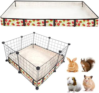 Guinea Pig Cage Liner，Washable Waterproof Oxford Cloth Cage Liners for Small Animals,Hamster Chinchilla Hedgehog Rabbit and Other Small Animals Not Include Cage(24x24 inches)