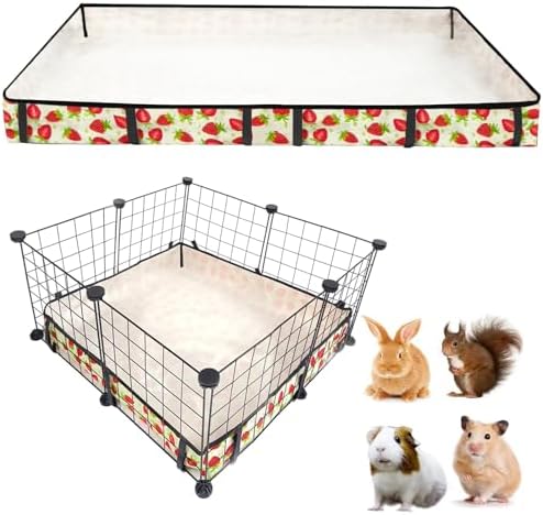 Guinea Pig Cage Liner，Washable Waterproof Oxford Cloth Cage Liners for Small Animals,Hamster Chinchilla Hedgehog Rabbit and Other Small Animals Not Include Cage(24x24 inches)