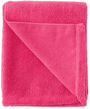 Bone Dry Pet Grooming Microfiber Towel, Embroidered Collection, X-Large,41x23.5, Raspberry Sorbet