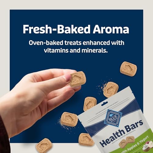 Blue Buffalo Health Bars Apples & Yogurt Mini Dog Biscuits, 32 oz, 2 Pound (Pack of 4)
