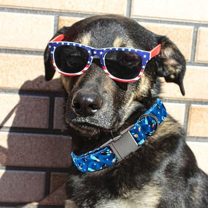 Dog Collar, Summer Rocket Durable Metal Boy Dog Collars Adjustable Pet Collar for Small Medium Large Dogs