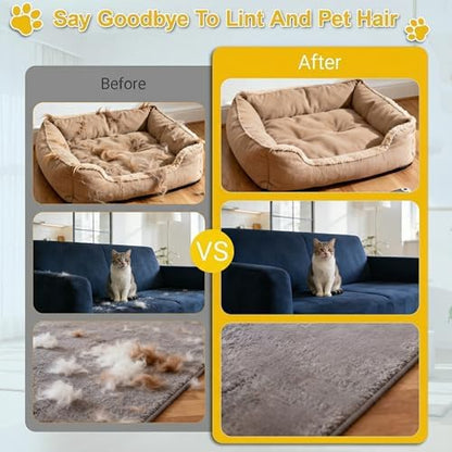 Pet Hair Remover Glove for Furniture, Electrostatic Dog & Cat Hair Removal Mitt, Reusable Pet Fur Remover for Couch, Carpet, Bedding, Clothes, Easy Cleaning Tool for Dog Hair and Cat Fur