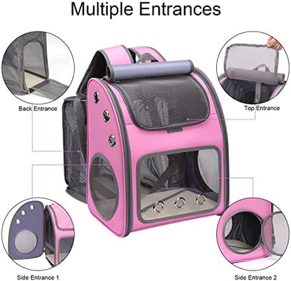 Expandable Cat Backpack Carrier, Portable Cat Backpack Up to 18 lbs