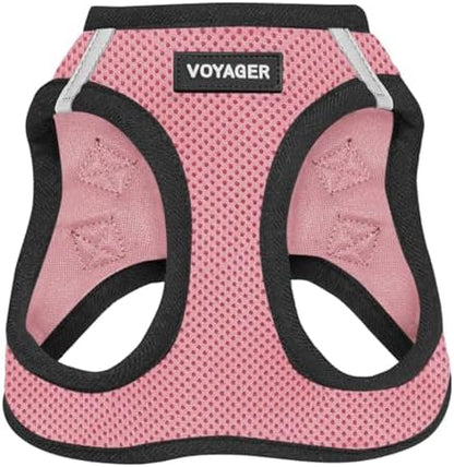 Voyager Step-in Air Dog Vest Harness - Pink/Black Trim, Small