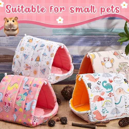 Cinnvoice Guinea Pig Hideout Bed Washable House Cage, Cartoon, 7.9 in