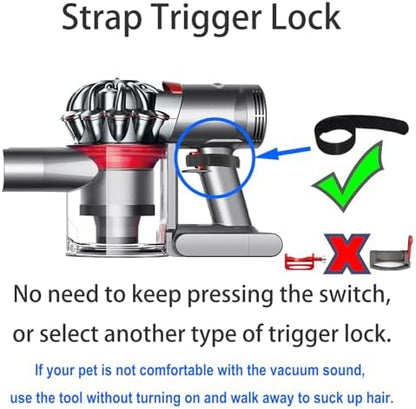 Dog Hair Vacuum Attachment for Dyson Cordless Upright Vac, Groom Tool Pet Shedding Brush for V6 V7 V8 V10 V11 V15 DC41 DC65 UP13-UP30 Animal, Grooming Kit with Long Extension Hose Adapter