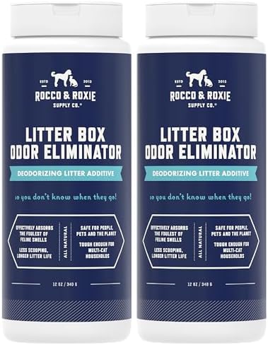 Rocco & Roxie Litter Box Odor Eliminator, 12 oz, 2-Pack