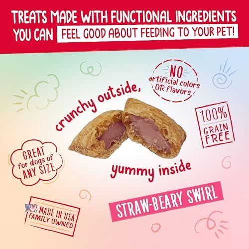Charlee Bear Nuggets Strawbeary Swirl Skin & Coat Dog Treats, 6 oz