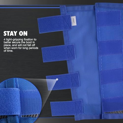 Harrison Howard Loose-Fitting Horse Fly Boots UV-Protective, Durable Fine Mesh Leggins with Reflective Strips (Set of 4)