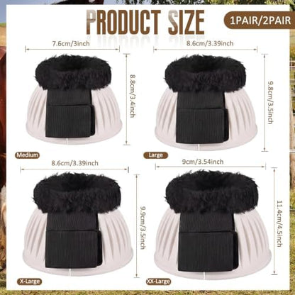 Abbylike 1 Pair Fleece Bell Boots for Horses