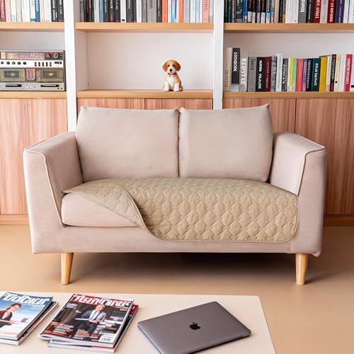 gogobunny Waterproof Loveseat Cover, Reversible Dog Cat Blanket for Couch