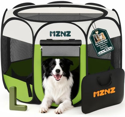 Dog Cat Small Animal Puppy Playpen Crate, Large, Green