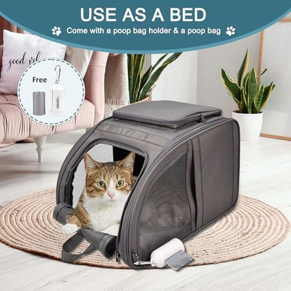 Jespet Pet Backpack Carrier for Small Dog, Soft Car Bed Ideal for Traveling