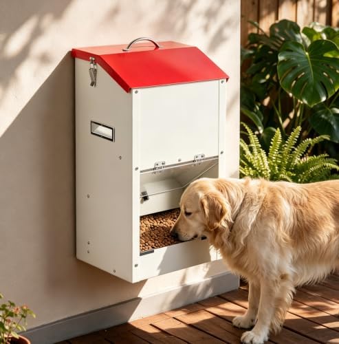 25lbs Automatic Dog Feeder Large Breed Gravity Dog Food Dispenser
