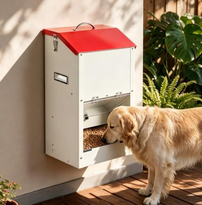 25lbs Automatic Dog Feeder Large Breed Gravity Dog Food Dispenser