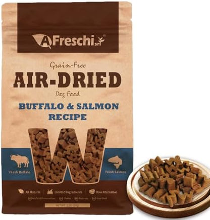 AFreschi Air-Dried Dog Food, Buffalo & Salmon, W-Shaped, 2.2 lb