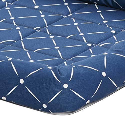 Midwest Homes for Pets 40230-BLD Quiet Time Couture Ashton Bolster Pet Bed, Medium Dog/30, Blue