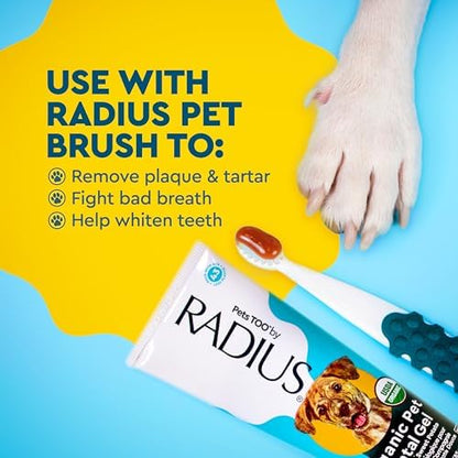 RADIUS Canine Pet Toothpaste, Cinnamon Sweet Potato, 3 oz, Non-Toxic Toothpaste for Dogs, Designed to Clean Teeth, Help Prevent Tartar, & Remove Plaque, Xylitol Free, Pack of 2