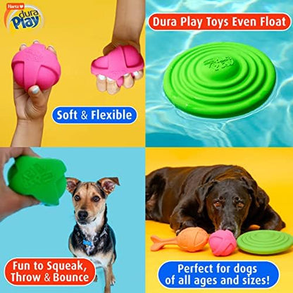 Hartz DuraPlay Bacon Scented Dog Toys, Large (Color May Vary) (Pack of 2)