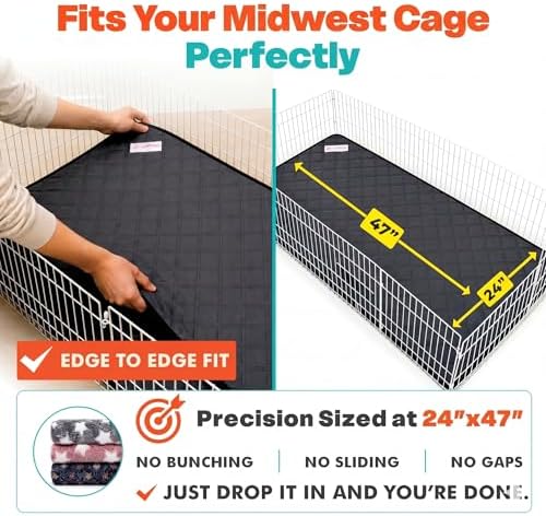 LUFTPETS Guinea Pig Cage Liners 5 Pcs, Washable Midwest Pads & Fleece Mats