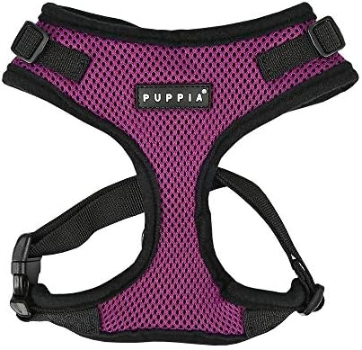 Puppia Authentic RiteFit Harness with Adjustable Neck, Small, Purple