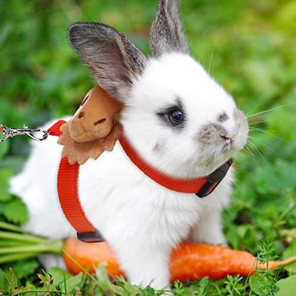 Tondiamo 4 Pcs Adjustable Bunny Harness and Leash Set for Small Pet,Animal