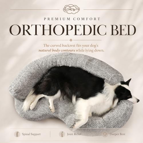 Orthopedic Memory Foam Dog Bed for Medium Sized Dogs, Round