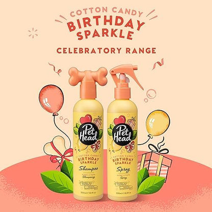 Pet Head Birthday Sparkle Dog Shampoo | Cotton Candy Scent | 10.1 fl. oz.