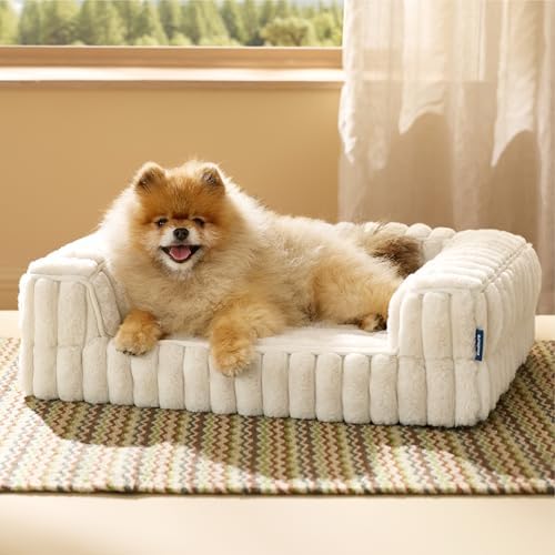 Bedsure ComfyFleece™ Memory Foam Orthopedic Small Dog Bed with Sides 24"