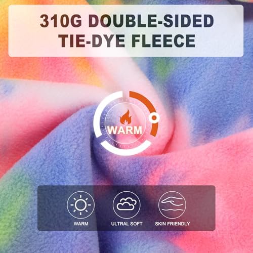 BEAUTYZOO Tie Dye Dog Hoodie Sweaters for Small Medium Size Dogs Girls Boys- Premium Quality, Ultra Soft, Superior Comfort Fit,Breathable Fleece Hooded Sweatshirt- Cold Weather Pet Clothes Winter Coat