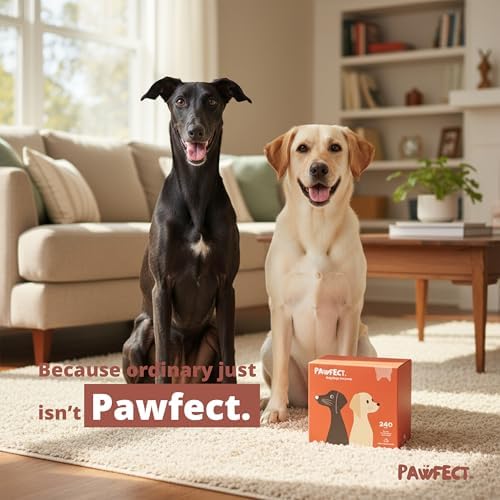 Pawfect Dog Poop Bags Rolls – Biodegradable Poop Bags, Compostable Dog Waste Bags, BPI Certified Pet Waste Bags, Unscented, Large, Puppy Poo, Earth Friendly, Bolsas Para Perros Popo (240 Counts)