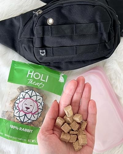 HOLI Freeze Dried Rabbit Dog Treats – Single Ingredient Freeze Dried Rabbit Treats for Dogs – All Natural – High Value Training Treats - 3.5oz