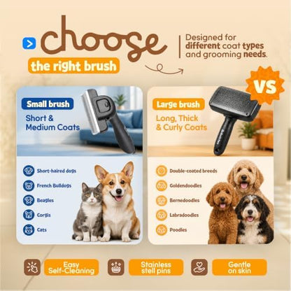 Be Best Pets Deshedding Brush for Dogs & Cats - Pet Undercoat Rake Tool