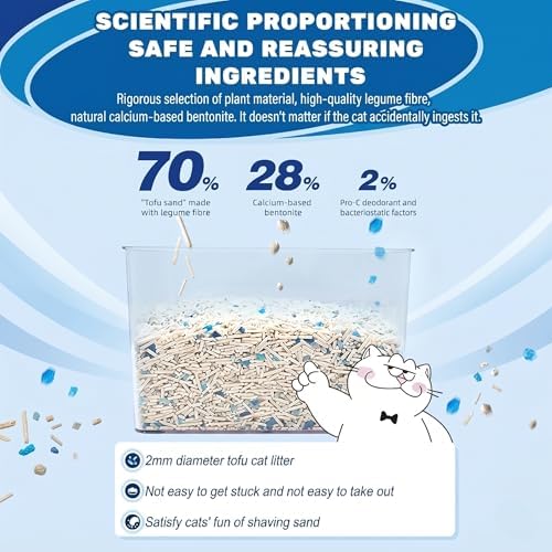 NIKORO Tofu Cat Litter,Strong Clumping Cat Litters,21lbs(5.29 lbs×4Bags)