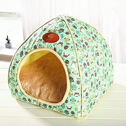 Soft pet bed, tent, rabbit design, cat house, with holes, warm, portable, removable, washable cat litter, puppy litter S 2