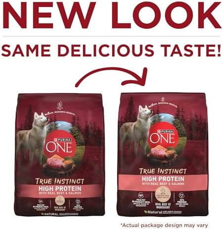 Purina ONE True Instinct Dry Dog Food, Real Beef & Salmon, 15 lb Bag